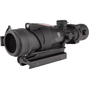 Trijicon ACOG TA31RCO BAC Rifle Scope 4x 32mm M150 Military Version Dual-Illuminated Red Chevron 223 Remington Reticle with TA51 Flattop Mount Matte Black