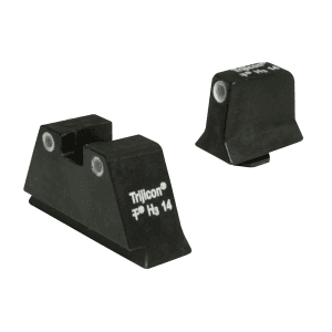 Trijicon Bright & Tough Suppressor Night Sight Set for Glock Large Frame 3-Dot Tritium Green with White Outline