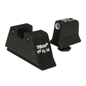 Trijicon Bright & Tough Suppressor Night Sight Set for Glock Large Frame 3-Dot Tritium Green with White Front Outline