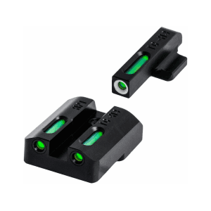 TRUGLO TFX Sight Set for Glock 20, 21, 25, 29, 30, 31, 32, 37, 40, 41 Tritium Fiber Optic Green with White Front Dot Outline