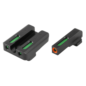 TRUGLO TFX Pro Sight Set for Sig Sauer #6/#8 Tritium / Fiber Optic Green with Orange Front Dot Outline