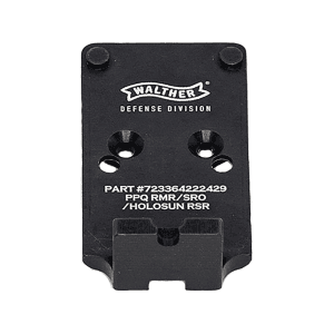 C&H Precision Pistol Red Dot Mounting Plate Walther PPQ V4 To Trijicon RMR, SRO and Holosun 407C, 507C, 508T w/ Rear Sight Rear