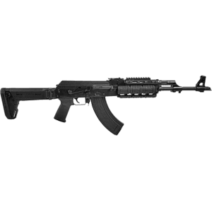 Zastava ZPAP M70 Semi Automatic Rifle 7.62x39mm 16.3" Black Threaded Barrel Black Frame Black Zhukov Stock Quad Rail