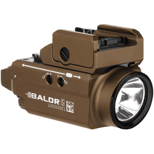 Olight Baldr S Weapon Light with Green Laser for Picatinny Rail Desert Tan