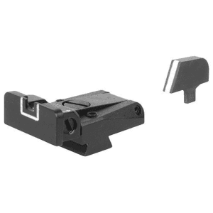 LPA SPR Sight Set for 1911 Government with Narrow Tenon Front Sight Steel White Outline