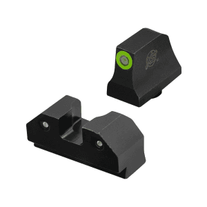XS R3D Suppressor Height Night Sight Set for Glock 43X, 48 Steel 3-Dot Tritium Ember Glow Front Dot with Green Outline