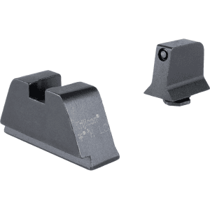 Trijicon Suppressor Night Sight Set For Glock 17, 17L, 19, 22, 23, 24, 25, 26, 27, 28, 31, 32, 33, 34, 35, 37, 38, 39, 45 Metal Rear Front Black with Tritium Green