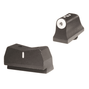 XS DXW Suppressor Height Night Sight Set for Glock 17, 19, 22, 23, 24, 26, 27, 31, 32, 33, 34, 35, 36 Steel Tritium Big Dot Front, White Stripe Rear