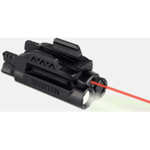 LaserMax Spartan Weapon Light Mint Green LED with Red Laser Sight Picatinny Rail Mount Matte Black