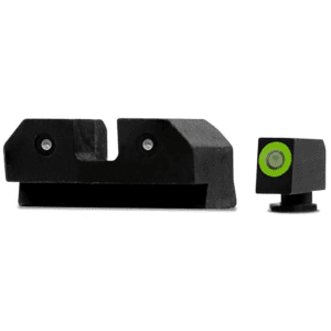 XS R3D Night Sight Set for Glock 20, 21, 29, 30, 30S, 37, 41 Steel 3-Dot Tritium Ember Glow Front Dot with Green Outline