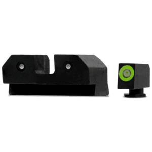 XS R3D Night Sight Set for Glock 42, 43, 43X, 48 Steel 3-Dot Tritium Ember Glow Front Dot with Green Outline 2022 Production