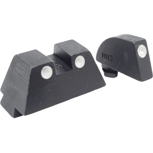 Meprolight Tru-Dot Suppressor Height Sight Set for Glock 17, 17L, 19, 22, 23, 24, 25, 26, 27, 28, 31, 32, 33, 34, 35, 37, 38 Steel Blue Tritium Green Front Green Rear