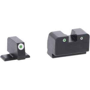 Ameriglo XL Classic Suppressor Night Sight Set Sig Sauer 9mm, 357 Sig 3-Dot Tritium Green with White Outline