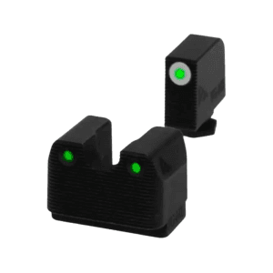 Rival Arms Night Sight Set for Sig #6 Front #8 Rear Suppressor Height 3-Dot Tritium Green with White Outline