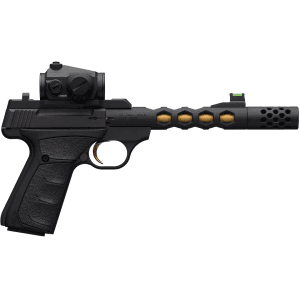 Browning Buck Mark Plus Vision UFX 22LR Pistol 5.9" Threaded Barrel 10+1 Round Black Slide Black Grip Anodized Black Frame Vortex Crossfire Red Dot