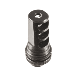 SilencerCo ASR Muzzle Brake Suppressor Mount 9mm Luger 9/16"-24 RH Thread Steel Matte