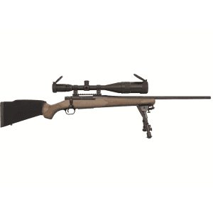 Mossberg Patriot Night Train Bolt Action Rifle 6.5 Creedmoor 24" Fluted Matte Blue Threaded Barrel Flat Dark Earth Frame Flat Dark Earth Straight Grip Stock with Scope