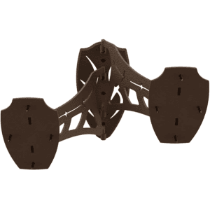 Skull Hooker Dual Shoulder Deer Mount Bracket Brown