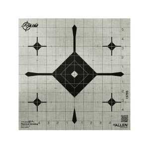 Allen EZ-Aim Adhesive Thermal ID Grid Bullseye Target 12"x12"