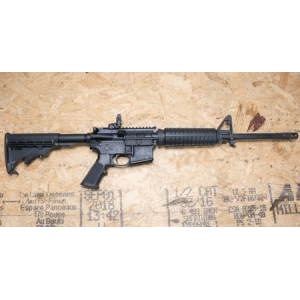 Smith & Wesson Mp-15 5.56mm Police Trade-In Rifle With Telescoping Stock And Flip-Up Rear Sight (Mag Not Included)