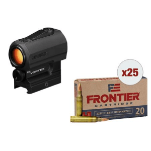 Sportsmans Essentials Vortex Sparc II AR Red Dot with 500 Rounds of Hornady 223 Rem 68 gr BTHP Match Ammo