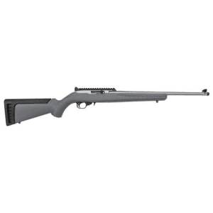 Ruger 10/22 22lr Rimfire Rifle With Gray Stock, Picatinny Rail And Threaded Stainless Barrel