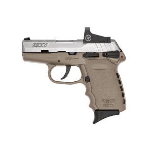 Sccy Cpx-1 9mm Pistol With Dark Earth Frame/Stainless Slide And Red Dot