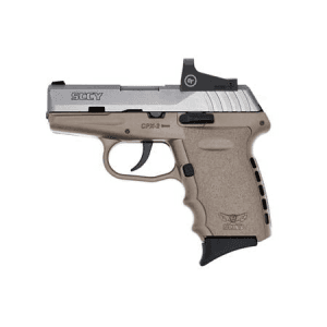 Sccy Cpx-2 9mm Pistol With Dark Earth Frame/Stainless Slide And Red Dot