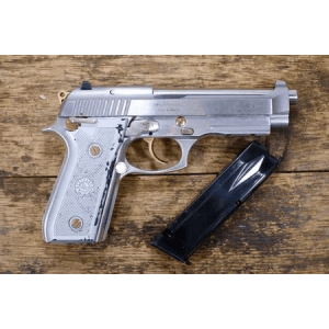 Taurus Pt-92 Afs 9mm Police Trade-In Pistol With Gold Highlights And Accessory Rail