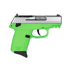 Sccy Cpx-1 Gen3 9mm Optic Ready Pistol With Lime Green Polymer Frame And Stainless Slide