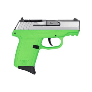 Sccy Cpx-2 Gen3 9mm Optic Ready Pistol With Lime Green Frame And Stainless Slide