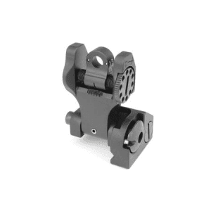Troy Tritium BattleSights Rear Sight Folding Green Black Hardcoat Anodized for AR-15
