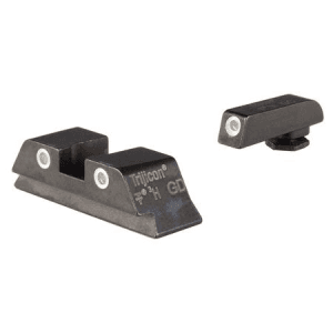 Trijicon Bright And Tough Night Sight Set 3-Dot Tritium Green With White Outline Front And Rear
