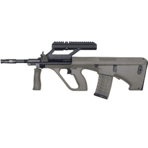 Steyr Aug A3 M1 5.56mm Bullpup Rifle with 3x Optic and Green Stock