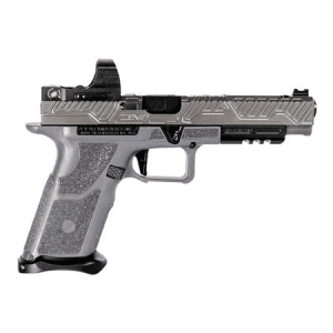 Zev Technologies Oz9 Competition 9mm Full-Size Pistol With Titanium Gray Finish And Bushnell First Strike 2.0 Red Dot