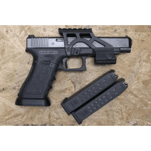 Glock 34 9mm Police Trade-In Pistol With Three Magazines, Optic Mount, And Flared Magwell