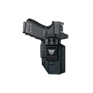We The People Glock 19/19X MOS Left Handed Red Dot Optic Cut Holster - Gray Topographic Map