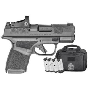 Springfield Hellcat 9mm Micro Compact Optic Ready Pistol With 5 Total Mags, Red-Dot And Range Bag