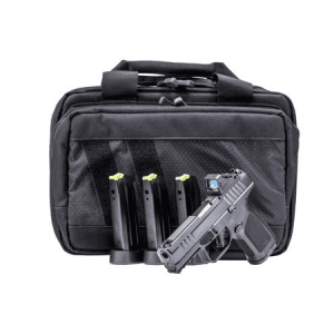 Rost Martin RM1C 9mm Optic Ready Pistol with Viridian RFX Green Dot, Four 10 Round Mags and Savior Bag (CA Compliant)