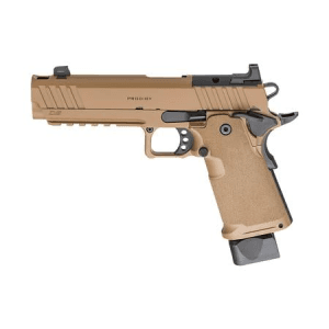 Springfield 1911 Ds Prodigy Comp 9mm Optic Ready Pistol With 5 Inch Barrel And Coyote Brown Finish
