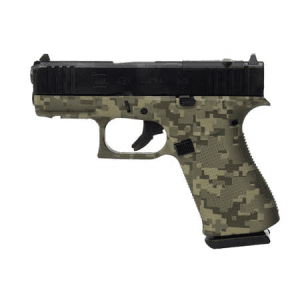 Glock 43x Mos 9mm Optic Ready Pistol With Distressed Green Camo Finish