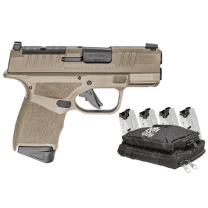Springfield Hellcat 9mm Desert Fde Micro-Compact Optic Ready Pistol With 5 Mags And Range Bag