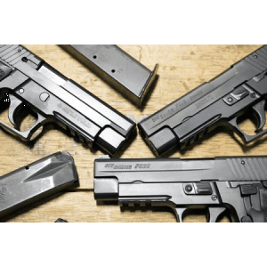 Sig Sauer P226 9mm Da/Sa Police Trade-In Pistols With Rail (Good Condition)