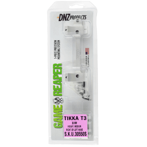 Dnz Game Reaper 30mm Scope Mount - Medium Height - Tikka T3/T3x - Silver