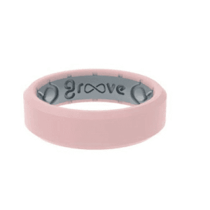 GROOVE LIFE Ring Edge Rose Quartz Thin