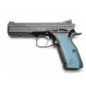 CZ CUSTOM Shadow 2 ACCU 9mm 4.89" 17rd Pistol w/ Fiber Optic Sights - Black & Blue