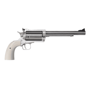 Magnum Research Bfr 30-30 Win 7.5" 6rd Revolver W/ Scope Mount - Stainless / White Poly Bisley Grips