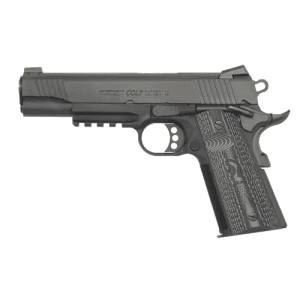 Colt 1911 Govt W/Rail 5" 9mm Combat Unit 8rd Black G10