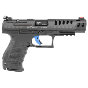 Walther Arms Ppq M2 Q5 Match 9mm 5" 10rd Optic Ready Pistol W/ Fiber Optic Sights - Black / Blue