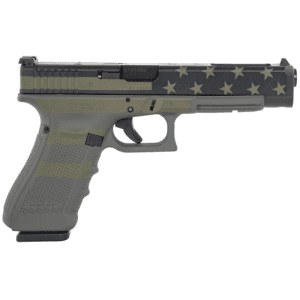 Glock G34 G4 Competition Mos 9mm 5.3" 17rd Optic Ready Pistol - Operator Flag